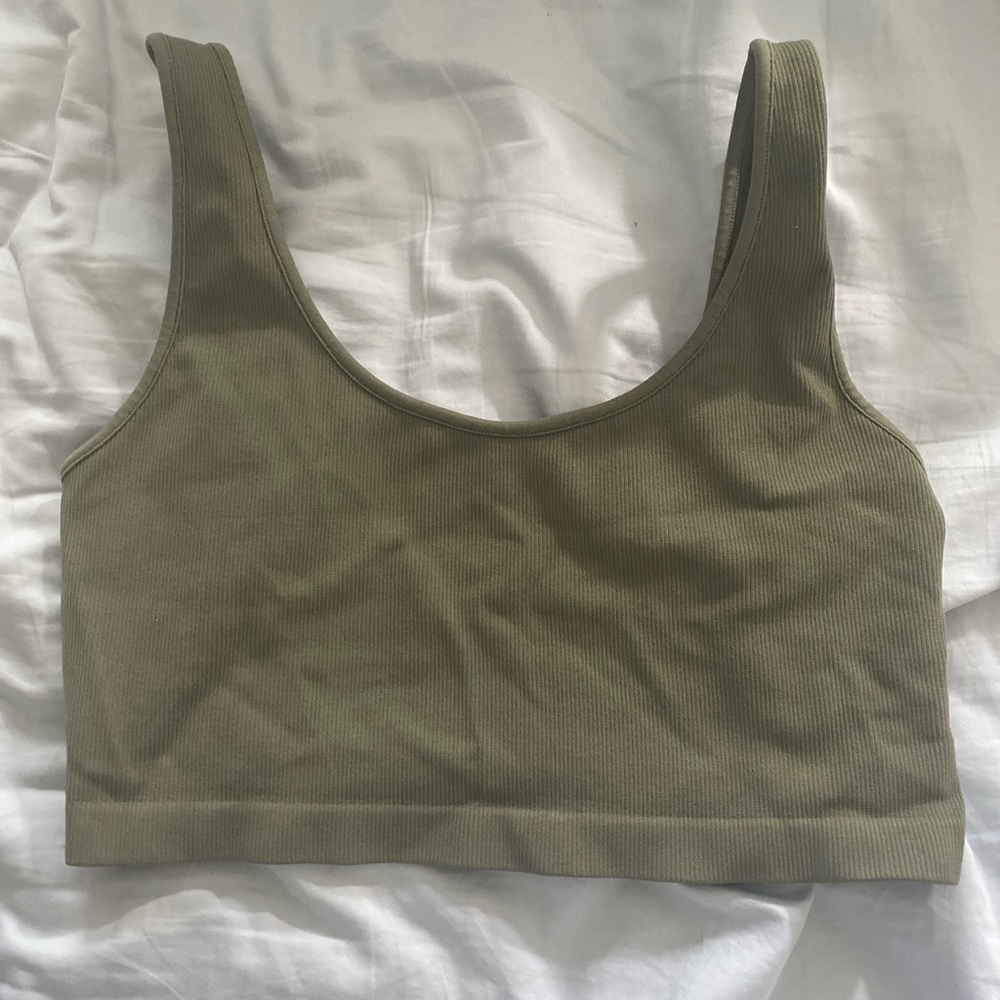 Green Crop top